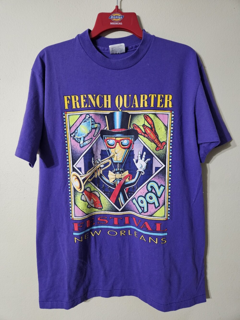 VTG 1992 New Orleans Single Stitch Tshirt Large